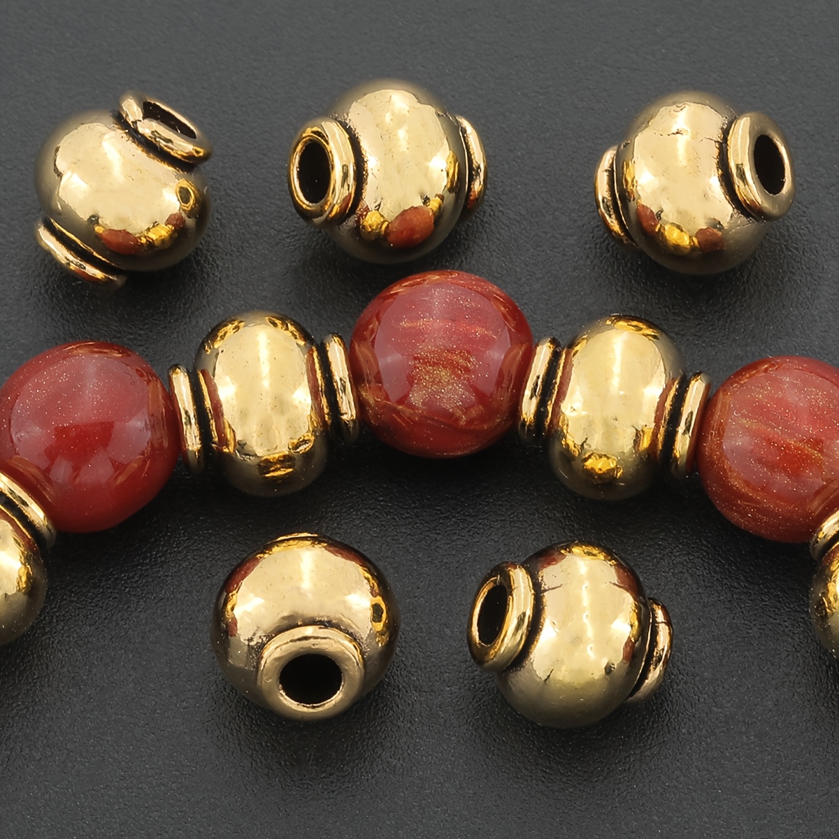 10pcs Lantern Shape Spacer Beads for Handmade Jewellery